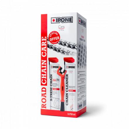 PACK Road CHAIN CARE Line Ipone (Dégraissant et graise chaîne, 750 ml x2)