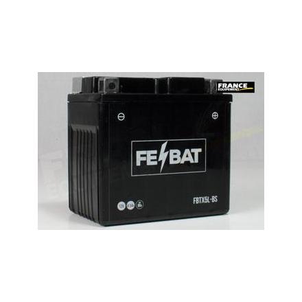 FBTX5L-BS Batterie FE-BAT FBTX5L-BS (CBTX5L-BS / YTX5L-BS / YTX5LBS / BTX5L) Batterie sans entretien livrée avec flacons d'acid