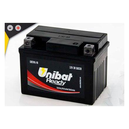 UCBTX4L-FA Batterie Unibat CBTX4L-FA - Scellés en Usine. (BT4L-BS / BT4LBS / FTX4LBS / CBTX4LBS / 4LBS / YTX4LBS) LxlxH : 114x71