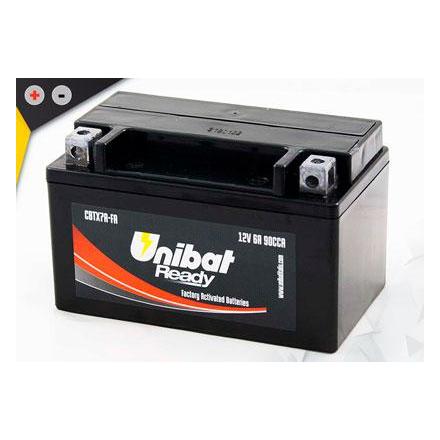 UCBTX7A-FA Batterie Unibat CBTX7A-FA - Scellés en Usine. (YTX7A-BS / YTX7ABS / BTX7A / FBTX7A / CBTX7ABS / 7ABS) LxlxH : 150x87x