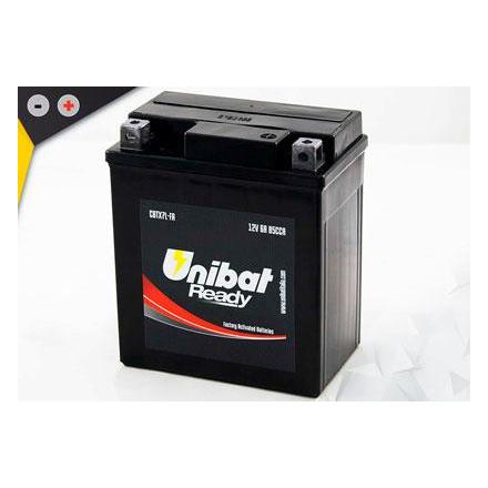 UCBTX7L-FA Batterie Unibat CBTX7L-FA - Scellés en Usine. (YTX7L-BS / YTX7LBS / BTX7L / FBTX7L / CBTX7LBS / 7LBS) LxlxH : 114x71x