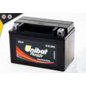 Batterie UNibat CBTX9-FA - Scellés en Usine. (YTX9-BS / YTX9BS / BTX9 / FBTX9BS / CBTX9BS / 9BS / UCX9) LxlxH : 150x87x105 [ + 
