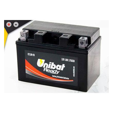 UCT12A-FA Batterie Unibat CT12A-FA - Scellés en Usine. (YT12A-BS / YT12ABS / BT12A / FT12A / CT12ABS / 12ABS) LxlxH : 150x87x105