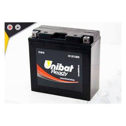 UCT14B-FA Batterie Unibat CT14B-FA - Scellés en Usine. (YT14B-BS / YT14BBS / BT14B-4 / BT14B4 / CT14B4 / 14B4) LxlxH : 152x70x14