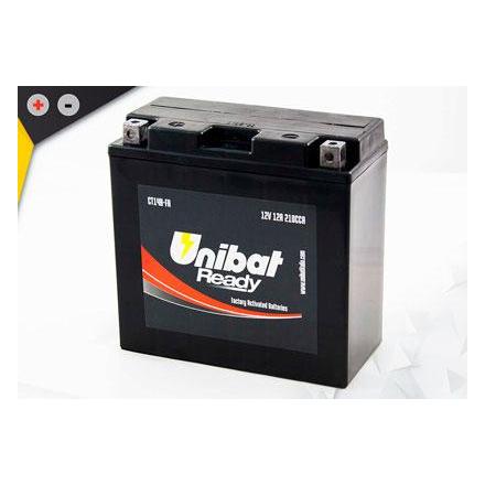 UCT14B-FA Batterie Unibat CT14B-FA - Scellés en Usine. (YT14B-BS / YT14BBS / BT14B-4 / BT14B4 / CT14B4 / 14B4) LxlxH : 152x70x14