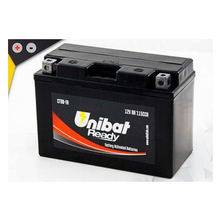 UCT9B-FA Batterie Unibat CT9B-FA - Scellés en Usine. (YT9B-BS / YT9BBS / BT9B-4 / BT9B4 / CT9B4 / 9B4) LxlxH : 150x70x105 [ + 