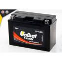 Batterie Unibat CT9B-FA - Scellés en Usine. (YT9B-BS / YT9BBS / BT9B-4 / BT9B4 / CT9B4 / 9B4) LxlxH : 150x70x105 [ + - ] 12V/8
