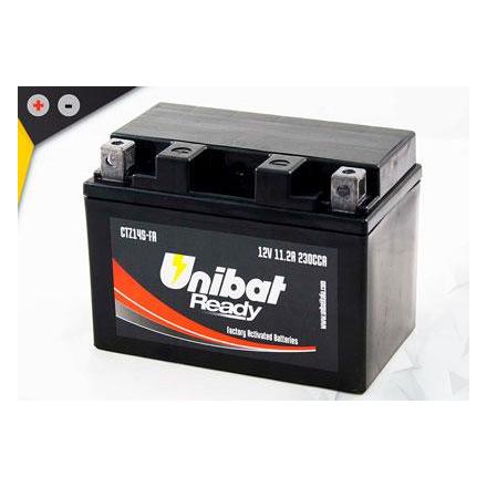 UCTZ14S-FA Batterie Unibat CTZ14S-FA - Scellés en Usine. (YTZ14S / BTZ14S / FTZ14S / CTZ14S / 14S) LxlxH : 150x87x110 [ + - ] 