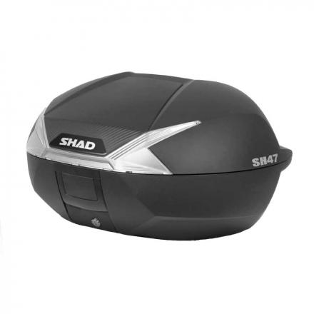 172549 TOP CASE SHAD SH47 NOIR AVEC REFLECTEUR BLANC (D0B47106) 2 Général SHAD | Fp-moto.com garage moto albi atelier reparat