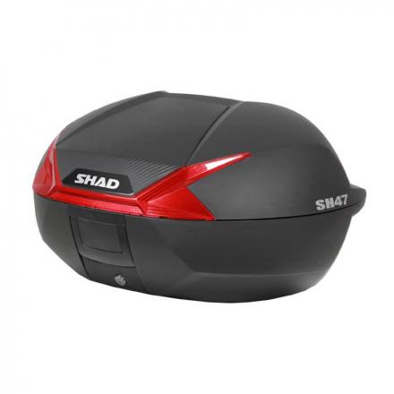 172550 TOP CASE SHAD SH47 NOIR AVEC REFLECTEUR ROUGE (D0B47206) 2 Général SHAD | Fp-moto.com garage moto albi atelier reparat