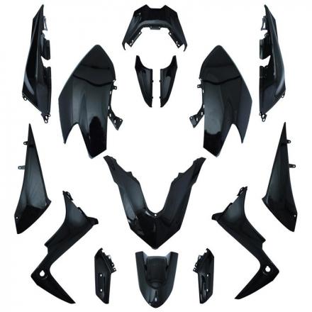 162391 CARROSSERIE-CARENAGE MAXISCOOTER ADAPTABLE YAMAHA 530 TMAX 2017-2019 NOIR BRILLANT (KIT 15 PIECES) -P2R- 2 Général |