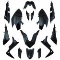 CARROSSERIE-CARENAGE MAXISCOOTER ADAPTABLE YAMAHA 530 TMAX 2017-2019 NOIR BRILLANT (KIT 15 PIECES) -P2R-