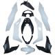 162424 CARROSSERIE-CARENAGE MAXISCOOTER ADAPTABLE HONDA 125 PCX 2014-2016 BLANC BRILLANT-NOIR MAT (KIT 11 PIECES) -P2R- 2 Génér