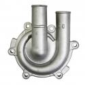 COUVERCLE POMPE EAU (1 ENTREE + 1 SORTIE ALU - 1 RACCORD LAITON A L'ARRIERE) ORIGINE PIAGGIO 400-500 MP3, X-EVO 2007--GILERA 500