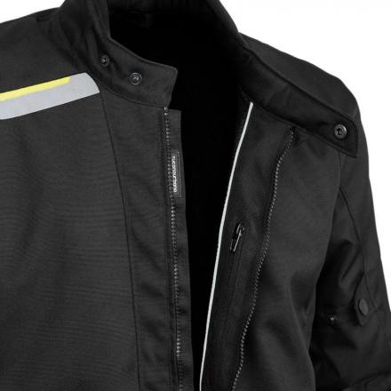 165559 VESTE PRINTEMPS-ETE HOMME TUCANO TEXWORK POLYESTER NOIR-JAUNE FLUO AVEC PROTECTIONS EPAULES + COUDES TAILLE 46 (L) (HOM
