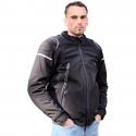 VESTE-BLOUSON ADX RSX NOIR-GRIS S AVEC CAPUCHE AMOVIBLE (AVEC PROTECTIONS-SANS PLAQUE DORSALE) (HOMOLOGUE NF EN 17092-4 : 2