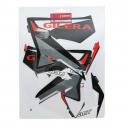KIT DECO ORIGINE PIAGGIO GILERA 50 SMT, RCR 2011-2012 NOIR-GRIS-ROUGE -86745800W0N-