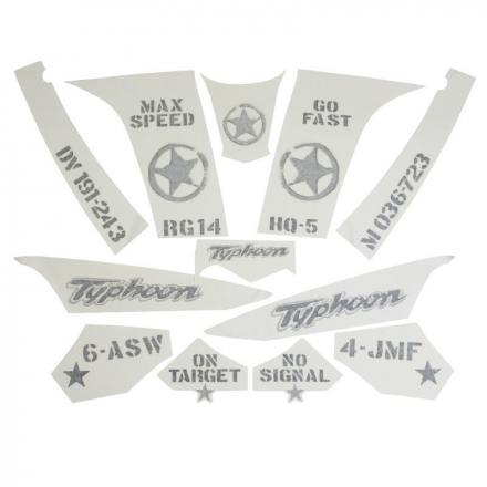 90821 KIT DECO ORIGINE PIAGGIO 50 TYPHOON 2010- (POUR VEHICULE GRIS 742-B) -672559- 2 Général | Fp-moto.com garage moto alb