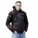 VESTE-BLOUSON ADX RSX NOIR-GRIS L AVEC CAPUCHE AMOVIBLE (AVEC PROTECTIONS-SANS PLAQUE DORSALE) (HOMOLOGUE NF EN 17092-4 : 202