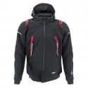 VESTE-BLOUSON ADX RSX NOIR-ROUGE M AVEC CAPUCHE AMOVIBLE (AVEC PROTECTIONS-SANS PLAQUE DORSALE) (HOMOLOGUE NF EN 17092-4 : 2