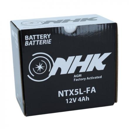 170294 BATTERIE 12V 4 Ah NTX5L NHK FA SANS ENTRETIEN PRETE A L'EMPLOI (Lg115xL72xH107mm) (ACTIVEE EN USINE - QUALITE PREMIUM - 