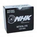 BATTERIE 12V 4 Ah NTX5L NHK FA SANS ENTRETIEN PRETE A L'EMPLOI (Lg115xL72xH107mm) (ACTIVEE EN USINE - QUALITE PREMIUM - EQUIVAL