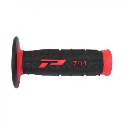 170773 REVETEMENT POIGNEE PROGRIP OFF ROAD 791 DOUBLE DENSITE BASE ROUGE-NOIR 115mm (PAIRE) (CROSS-MX) 2 Général | Fp-moto.c