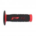 REVETEMENT POIGNEE PROGRIP OFF ROAD 791 DOUBLE DENSITE BASE ROUGE-NOIR 115mm (PAIRE) (CROSS-MX)