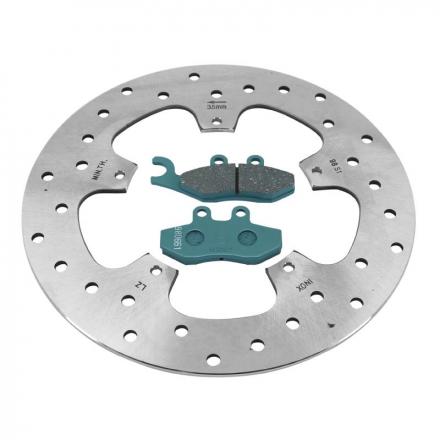 171727 KIT FREINAGE (DISQUE+PLAQUETTES) AVANT OU ARRIERE ORIGINE PIAGGIO 125-250-300 BEVERLY, CARNABY -1R000485- 2 Général 