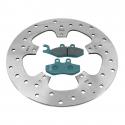 KIT FREINAGE (DISQUE+PLAQUETTES) AVANT OU ARRIERE ORIGINE PIAGGIO 125-250-300 BEVERLY, CARNABY -1R000485-