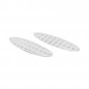 AUTOCOLLANT-STICKER REFLECHISSANT 3D OVAL BLANC (25x90mm) (PAIRE) -SELECTION P2R-