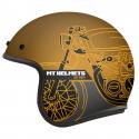 CASQUE JET MT LE MANS 2 SV CAFE RACER OR MAT XS