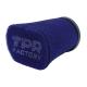 175210 FILTRE A AIR TOP PERF TPR FACTORY BIG MOUSSE BLEU DIAM 46-49-52-55-58-62mm FIXATION DROITE (LIVRE AVEC ADAPTATEURS) 2 Gén