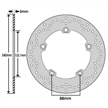 177108 DISQUE DE FREIN ADAPTABLE YAMAHA 700 MT-07 2014- AR, XSR 2016- AR, XSR XTRIBUTE 2019- AR, XTZ TENERE 2019- AR, TRACER 201