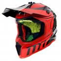 CASQUE CROSS ADULTE MT FALCON WARRIOR ROUGE BRILLANT S (BOUCLE DOUBLE D)