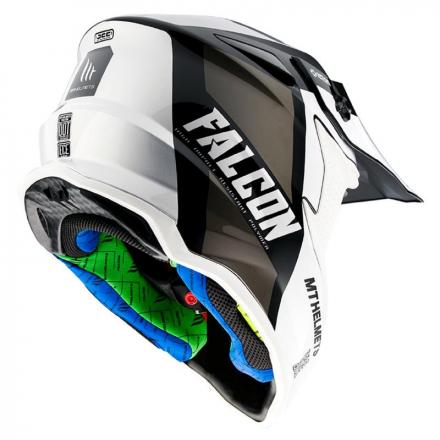 172046 CASQUE CROSS ADULTE MT FALCON WARRIOR BLANC BRILLANT XL (BOUCLE DOUBLE D) 2 Général | Fp-moto.com garage moto albi a