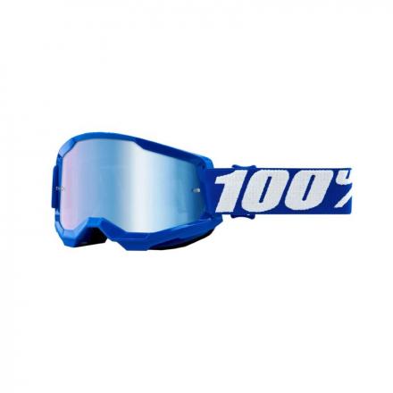 167956 MASQUE-LUNETTES CROSS 100% ADULTE STRATA 2 ESSENTIAL BLEU ECRAN MIROIR ANTI-BUEE-ANTI-RAYURES 2 Général | Fp-moto.com