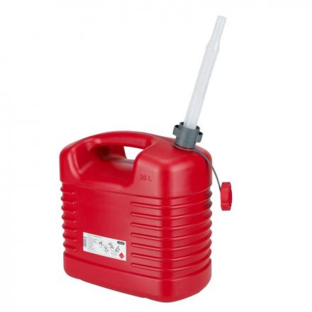 168269 JERRYCAN-BIDON ESSENCE-CARBURANT PRESSOL EN POLYETHYLENE ROUGE AVEC BEC FLEXIBLE 20L 2 Général | Fp-moto.com garage m