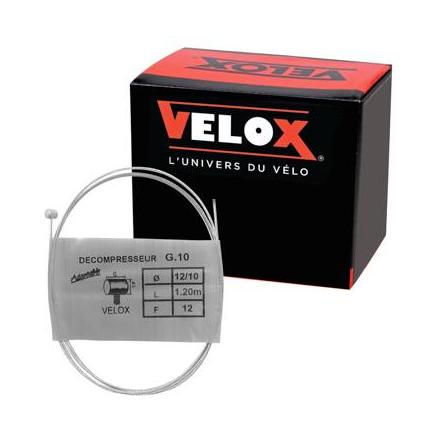 168732 CABLE DE GAZ CYCLO VELOX G.10 POUR PEUGEOT BOULE 5x7mm DIAM 12-10 Lg 1,20M (12 FILS) (BOITE DE 25) 2 Général | F