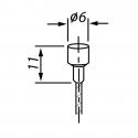 CABLE DE FREIN CYCLO VELOX G.1 POUR MBK BOULE 6x10mm DIAM 18-10 Lg 1,80M (14 FILS) (BOITE DE 25)