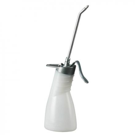168314 BURETTE ATELIER PRESSOL EN POLYETHYLENE TRANSPARENT 200ml POMPE EN LAITON AVEC BEC RIGIDE 135mm PERMET UN DOSAGE GOUTTE 