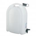 JERRYCAN-BIDON EAU PRESSOL EN POLYETHYLENE TRANSPARENT AVEC BOUCHON ET ROBINET 20L