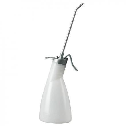 168315 BURETTE ATELIER PRESSOL EN POLYETHYLENE TRANSPARENT 300ml POMPE EN LAITON AVEC BEC RIGIDE 165mm PERMET UN DOSAGE GOUTTE 