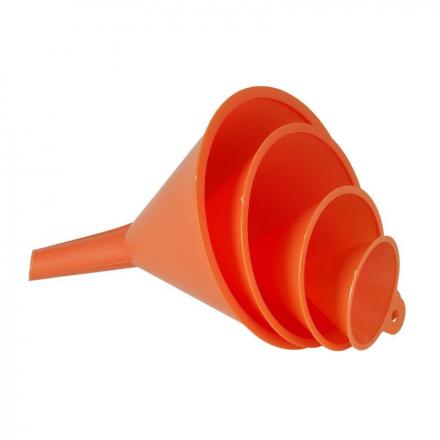 168277 ENTONNOIR PRESSOL EN POLYETHYLENE ORANGE DIAMETRE 50-75-100-120mm (JEU DE 4) 2 Général | Fp-moto.com garage moto al