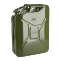 JERRYCAN-BIDON ESSENCE-CARBURANT PRESSOL METAL ARMEE VERT 20L (HOMOLOGUE TUV-EN)
