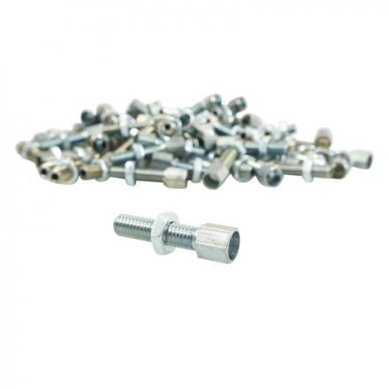 168980 VIS CREUSE TENDEUR DE CABLE CYCLO DIAM M6 - LONG 24mm - ALESAGE 6,8mm - PERCAGE 3 (ACIER) (VENDU A L'UNITE) -ALGI- 2 Gé