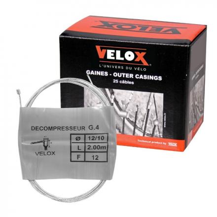 168727 CABLE DE GAZ CYCLO VELOX G.4 POUR MBK-CIAO BOULE 3x4mm DIAM 12-10 Lg 2,00M (12 FILS) (BOITE DE 25) 2 Général | Fp