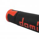 REVETEMENT POIGNEE DOMINO MOTO ON ROAD A450 NOIR-ROUGE (PAIRE) -DOMINO ORIGINE-