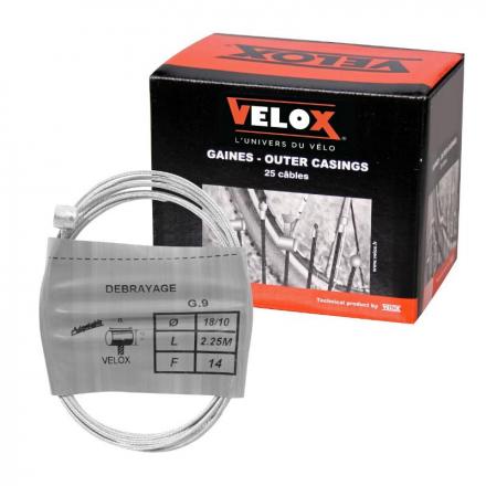 168729 CABLE D'EMBRAYAGE MOTO VELOX G.9 BOULE 8x8mm DIAM 18-10 Lg 2,25M (14 FILS) (BOITE DE 10) 2 Général | Fp-moto.com