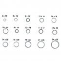 JOINT DE VIDANGE CUIVRE PLAT 30 TAILLES (ASSORTIMENT) (BOITE DE 300 PIECES) -P2R-